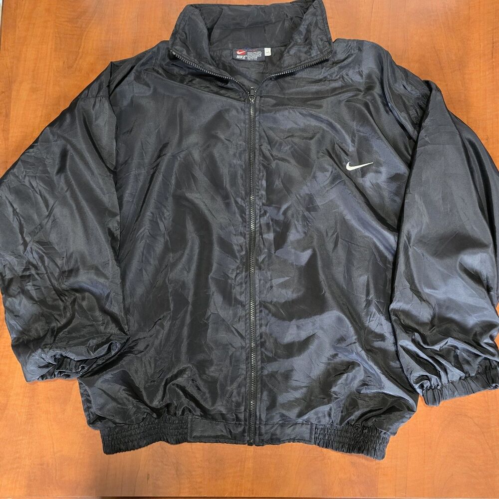 Nike Vintage 90s Mens Made In USA Full Zip Embroidered Logo Windbreaker Jacket L